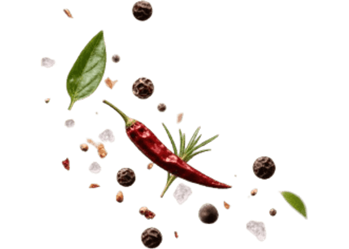 Floating spices and chili