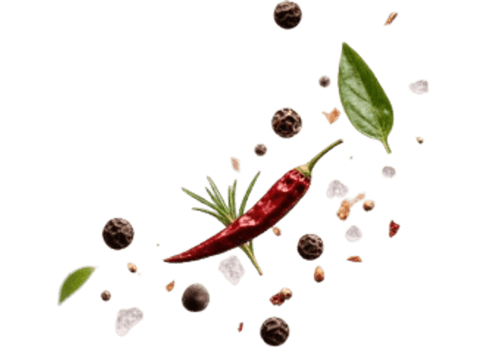 Floating spices and chili