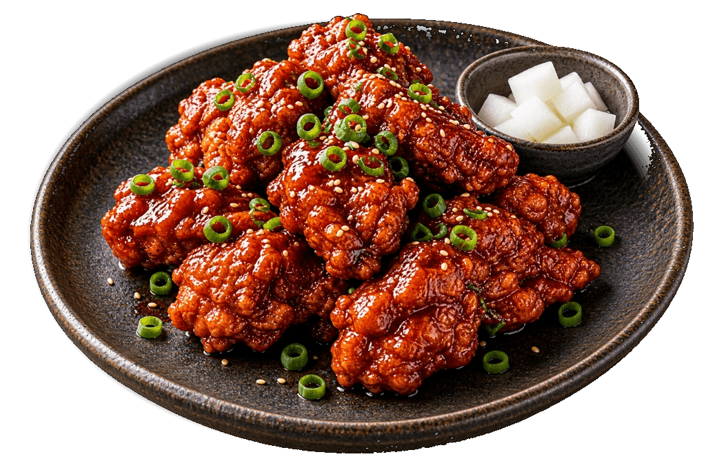 Golden crispy double-fried Korean Chicken Wings