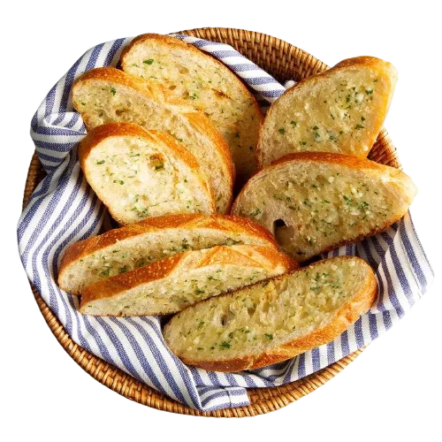 Golden toasted Garlic Bread with herb butter