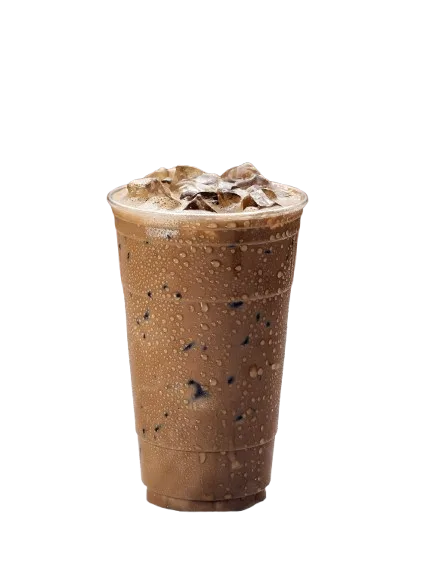 Decadent Iced Chocolate over ice with cream
